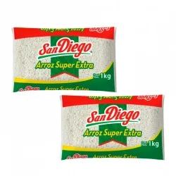 2 Bolsas selladas de arroz importado x 5 usd 