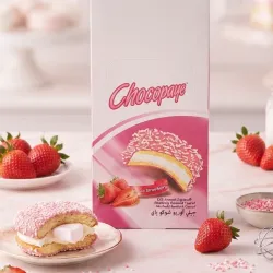 Caja de 24 panquecitos Chocopaye de fresa