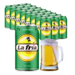 Caja de cerveza importada LA FRÍA 