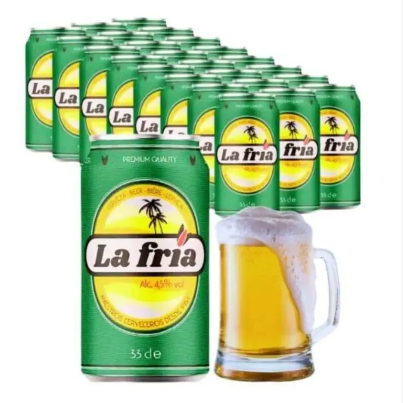 Caja de cerveza importada LA FRÍA 