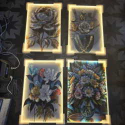 Cuadro decorativo con luz por los bordes 60x40cm