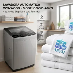 Lavadora automática 9 kg