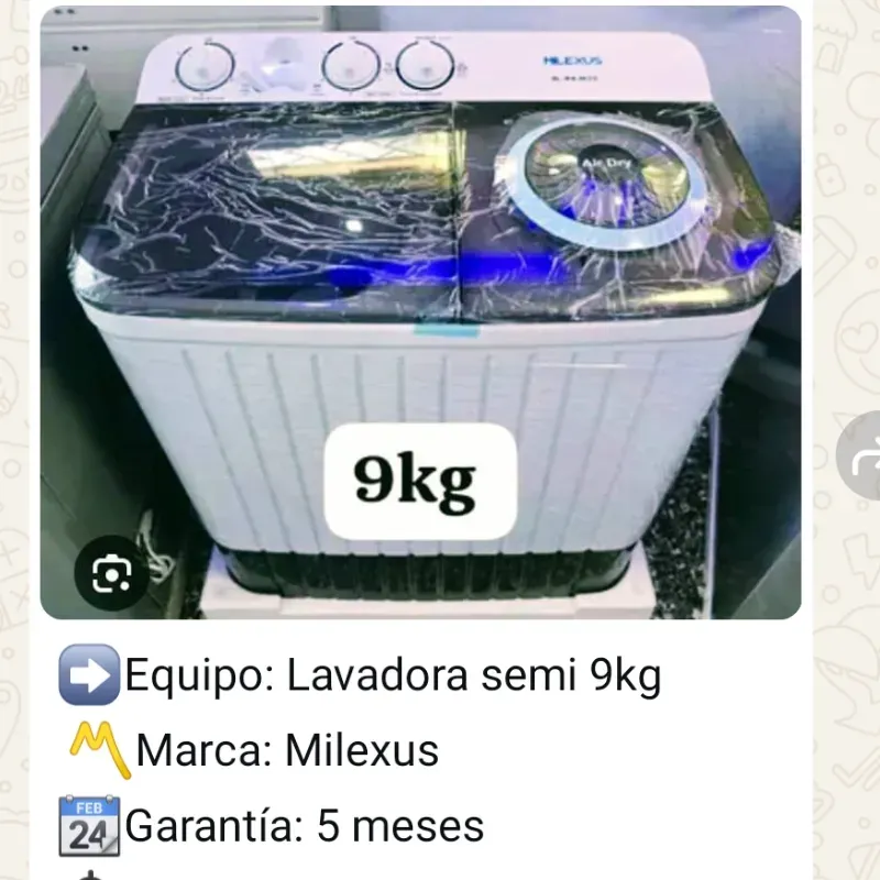 Lavadora semiautomática 9 kg