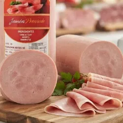 Medio tubo de jamón prensado