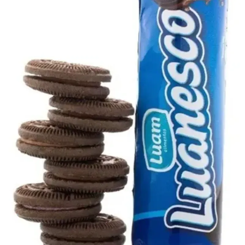 Paquete de galleta rellena de chocolate ( luanesco )