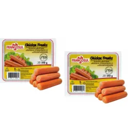 2 paquetes de salchichas x 3 USD 