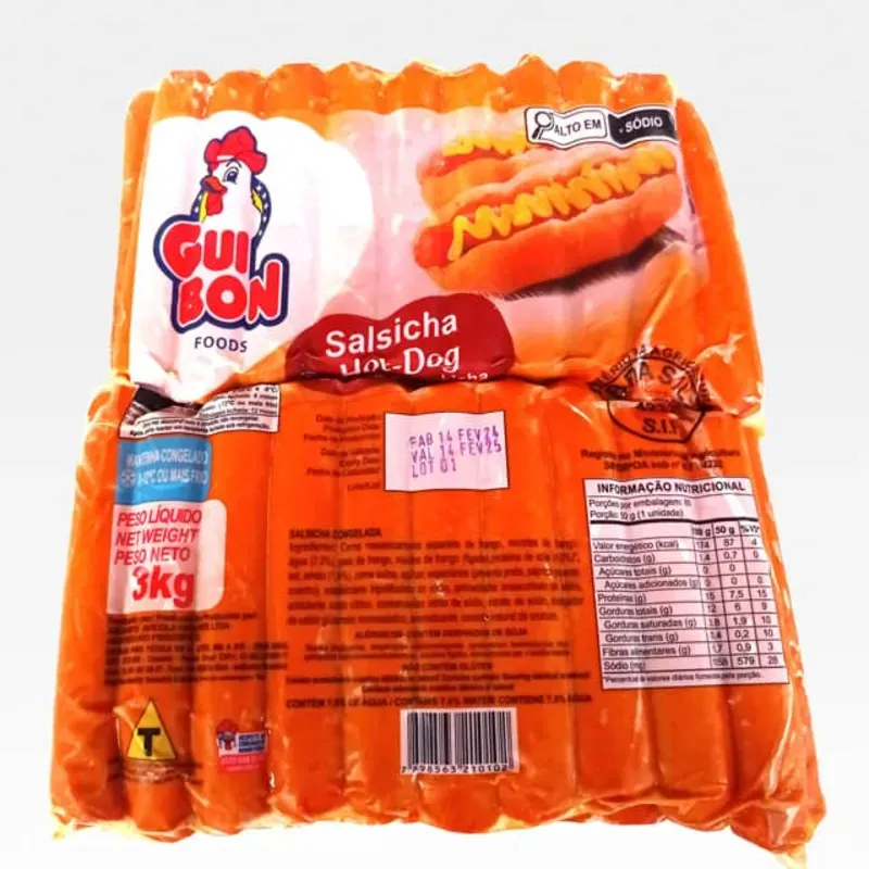 PAQUETE GRANDE DE SALCHICHA ( 3 KG ) 