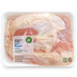 Pechuga de pollo con hueso y piel (2.5-3lb)
