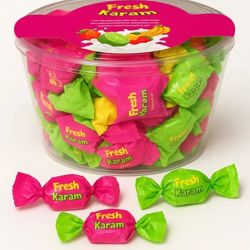 Pote de caramelos de frutas ( trae de 220 a 225 unidades))