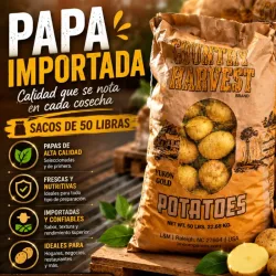 Saco de 50 lb de papa importada