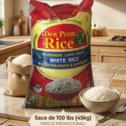 Saco sellado de 100 lb de arroz importado