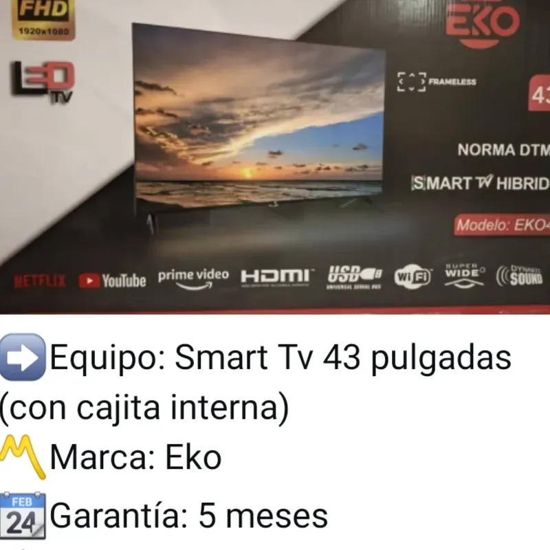 Smart TV 43" CON cajita interna 