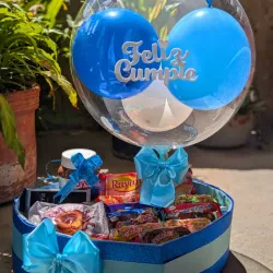 Corazón con globo burbuja 