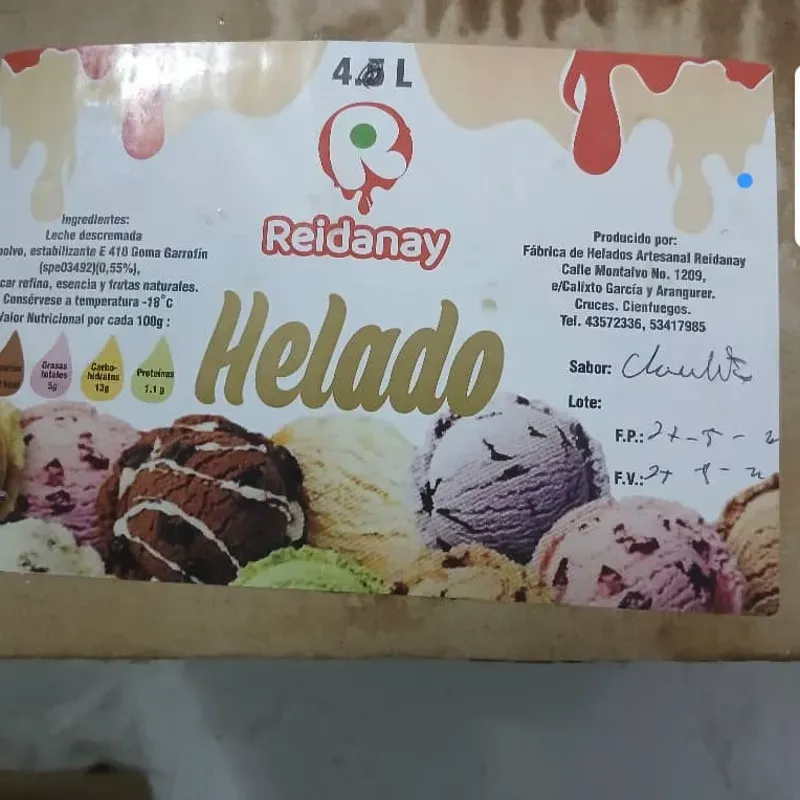 Helado de fabrica 10ltrs