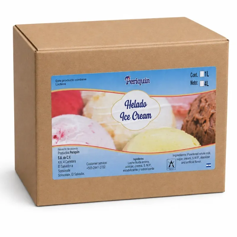 Caja de Helado de Vainilla 4 Lt