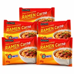 Sopa Instantánea Carne 65g (5 unidades)