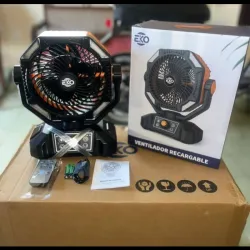 Ventilador Recargable Doble Aspa 