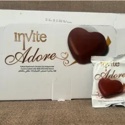 Corazón Adore Invite de Chocolate 