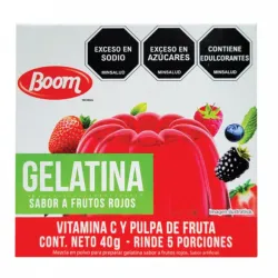 GELATINA SABOR FRUTOS ROJOS