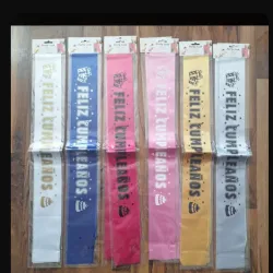 Cinta y corona de feliz cumpleñaos