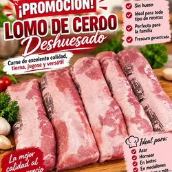 Lomo de cerdo deshuesado 3-4 lb 