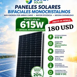 Paneles solares 615w