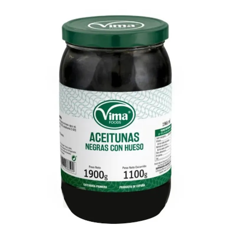 ACEITUNA NEGRA ENTERA 1900 C/6  1000075