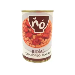 JUDIAS CON CHORIZO, 415 GR, C/12 UND 1001545