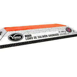 SALMON AHUMADO LOMO, ESTUCHE 200GR VIMA, C/20 UND 1000382 PRECIO 26.10