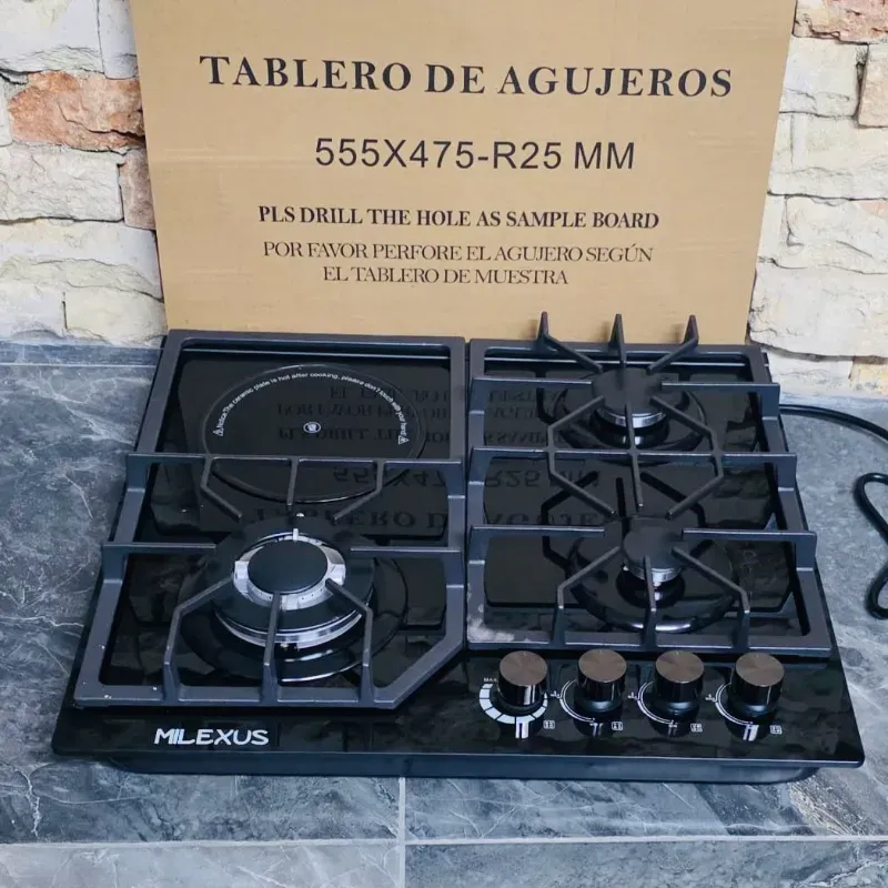 Cocina de gas y de inducción MILEXUS empotrable 