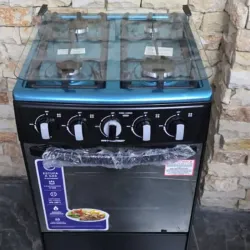 Cocina de horno Premier 4 hornillas con tapa de vidrio 