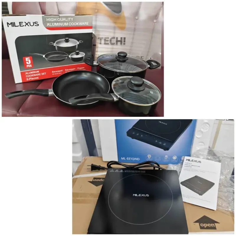 Combo de inducción MILEXUS y sartenes con casuelas 