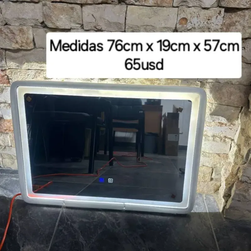 Espejo táctil de dos pasos de luces 