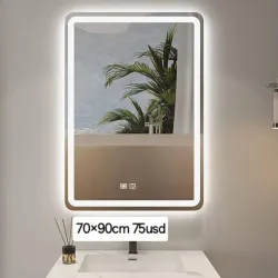 Espejo táctil de dos pasos de luces 