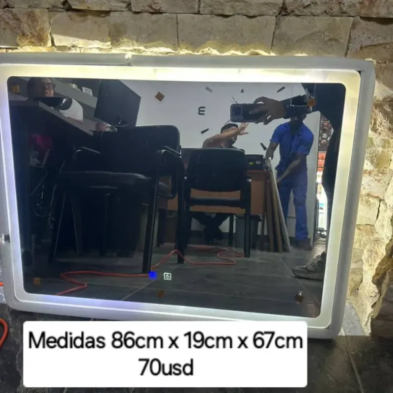 Espejo táctil de dos pasos de luces 