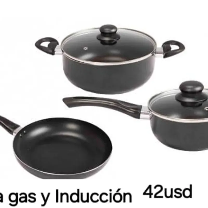 Juego de casuelas para gas e inducción 