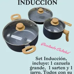 Juego de casuelas y sartén 