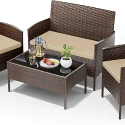 Juego de muebles con mesa de centro 