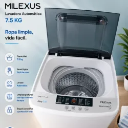 Lavadora automática Milexus 7.5 kg