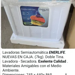 Lavadora Enerlife 7 kg 