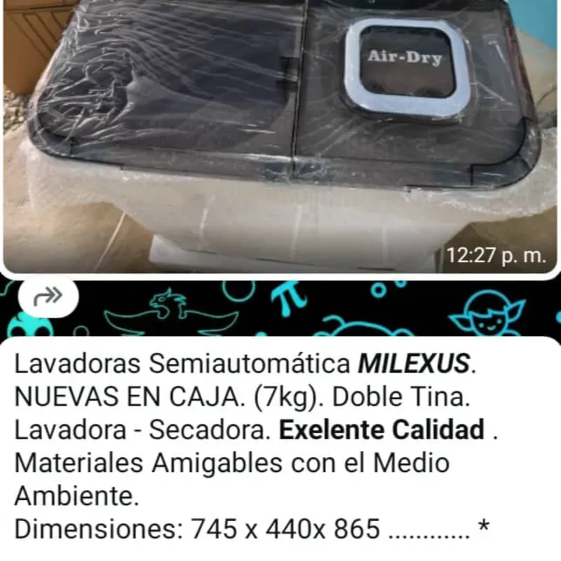 Lavadora Milexus 7kg