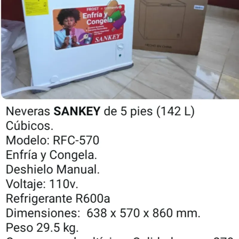 Nevera Sankey 5 pies 