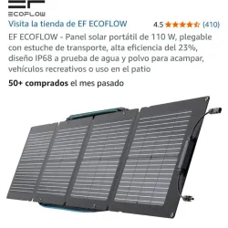 Panel solar para ecoflow 110wh