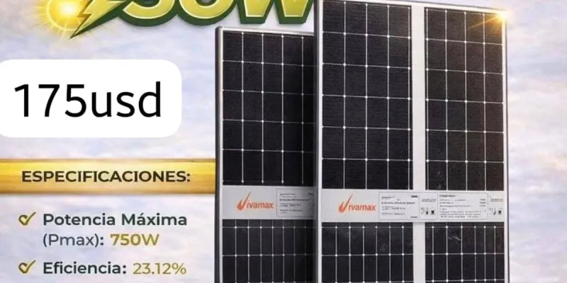 Paneles solares bifacial 750w