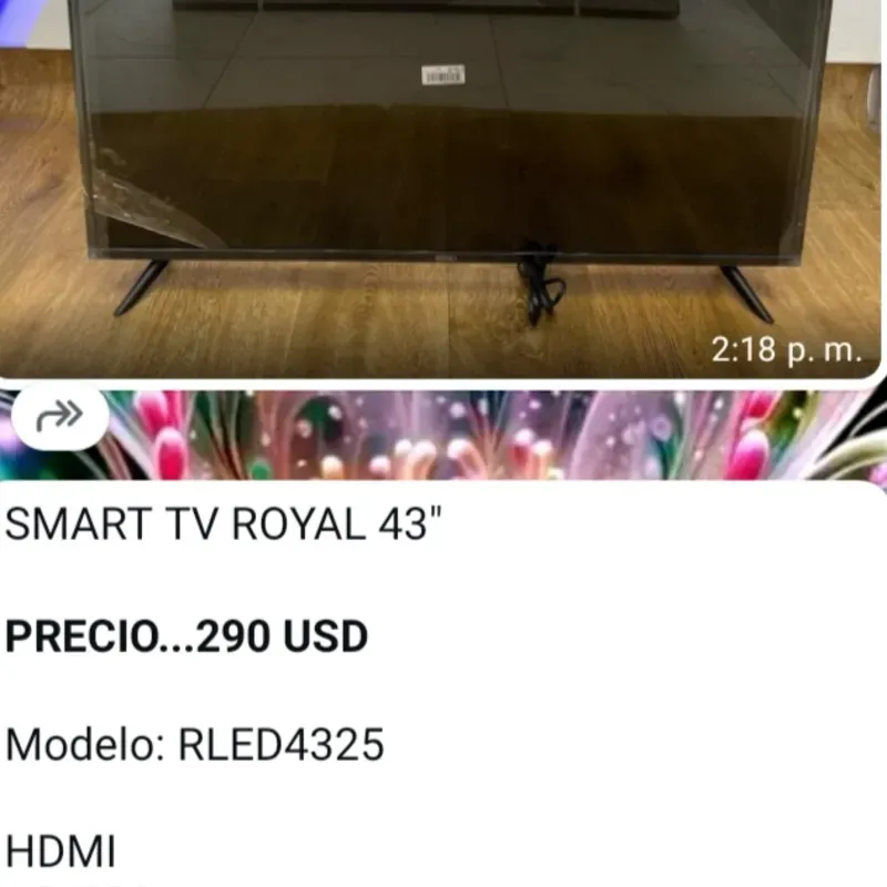 Samrt tv Royal 43 pulgadas 