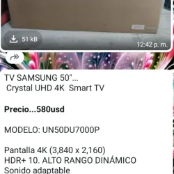 Samrt tv Samsung 50 pulgadas 