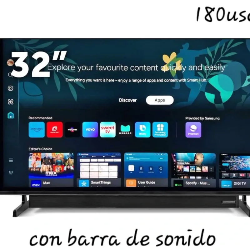 Smart tv 32 pulgadas Premier con barra de sonido