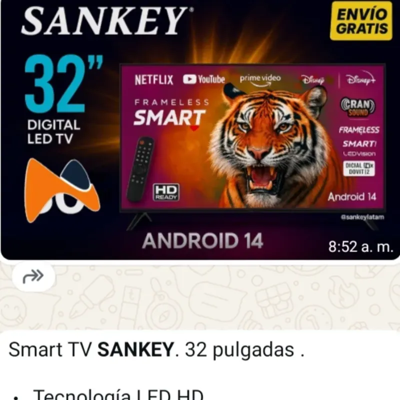 Smart tv Sankey 32 pulgadas 
