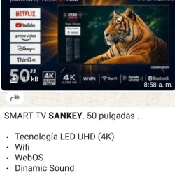 Smart tv Sankey 50 pulgadas 