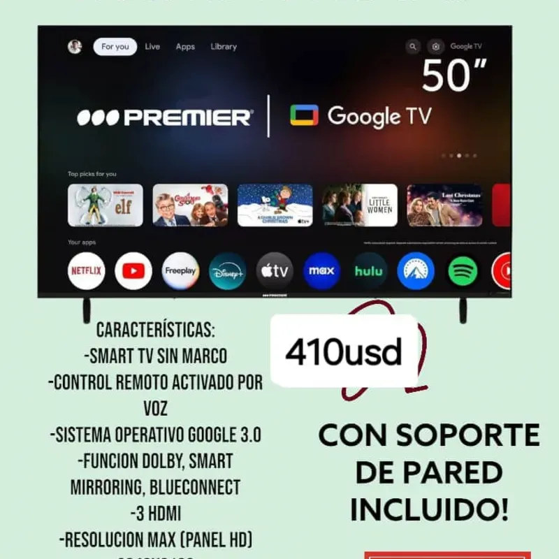 Tv Premier 50 ' con soporte incluído 